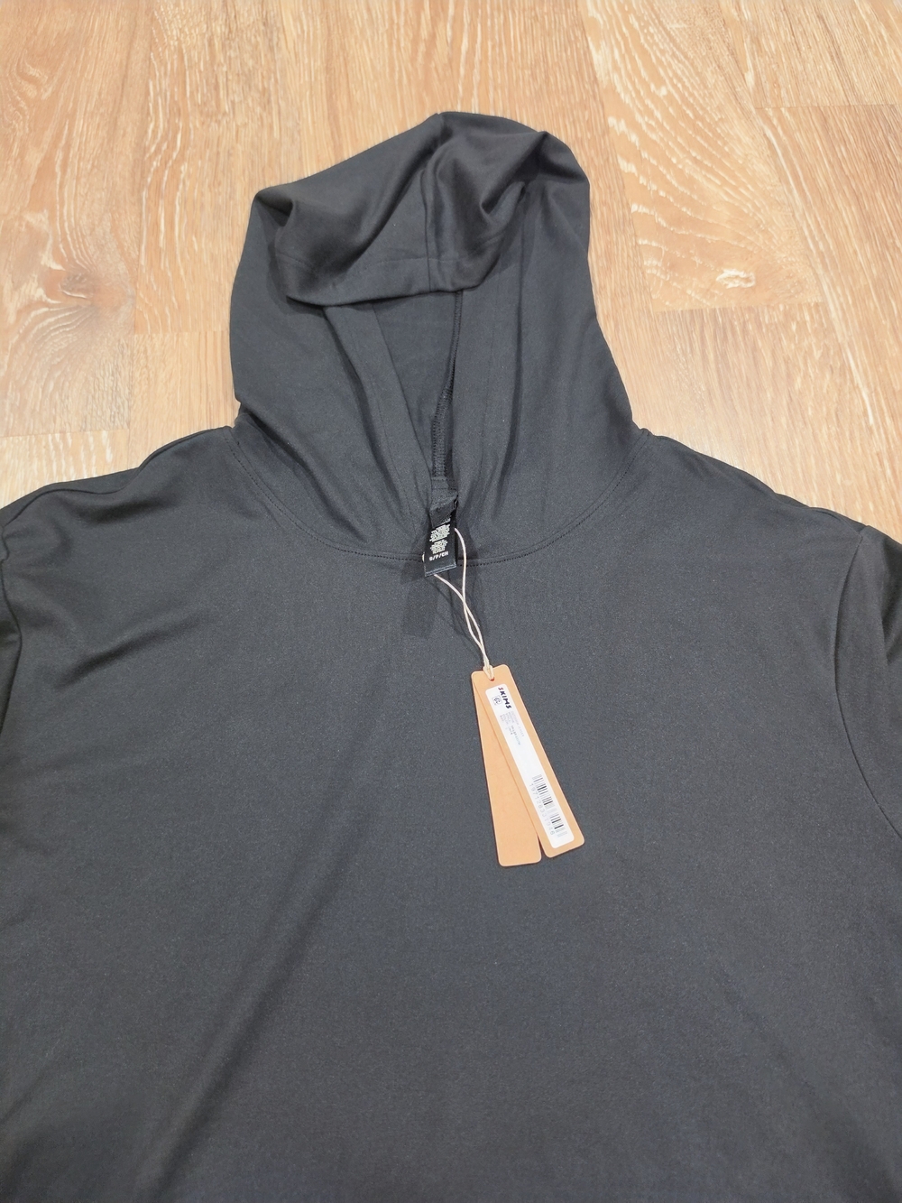 Skims Jersey Hoodie Onyx Black Men's Size SMALL Ribbed Cuffs NWT